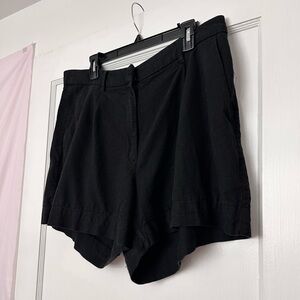 Black Linen Shorts